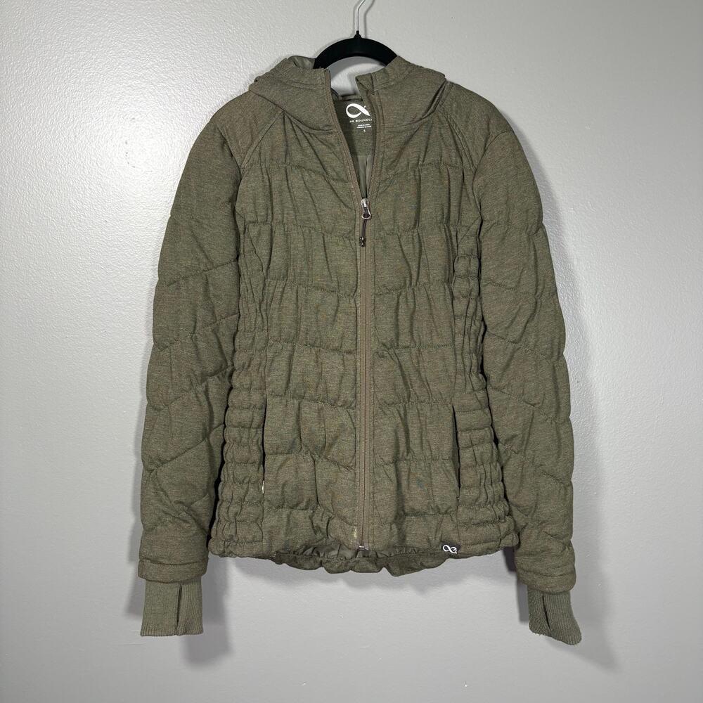 Be Boundless Women's Green Quilted Puffer Winter Jacket - Small - Hooded Coat